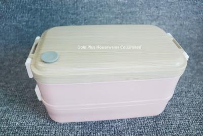 China Vacuum lunch box double layer bento box leakproof compartment food container meal airtight storage food containers à venda