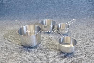 China 4 PC venden al por mayor la taza de medición de acero inoxidable apilable del sistema los 80cm de la cuchara dosificadora para las herramientas de la hornada de la cocina en venta