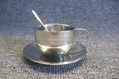 China Tazas y platillos de café de plata clásicos de encargo de la porcelana de hueso de la taza de café del café express del logotipo del restaurante europeo del estilo 180ml en venta