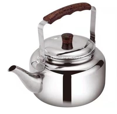 중국 Walmart hot sale stainless steel water kettle 4L classical metal steel stovetop tea kettle whistling kettle 판매용