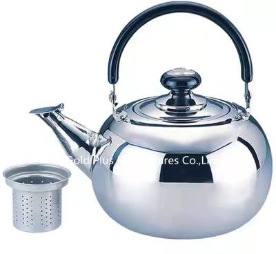 China Drinkware natural color bollitore whistling kettles big size stainless steel water boiler stove top whistling kettle for sale