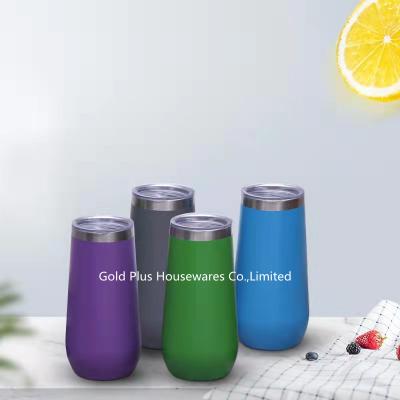 China Big belly water cup colored insulated thermal tumbler cups wine tumbler glitter mugs with sliding lid for sale