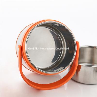 Κίνα Fashion style vacuum stainless steel travel lunch pot vacuum insulated thermal food jar with PP handle προς πώληση