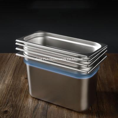 China Food container 1/1 anti-rust metal food tray  food pans with cover for hotel commercial stainless steel pan Te koop