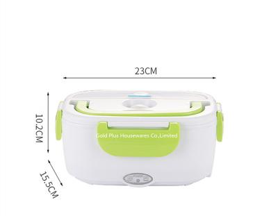 China Household good quality stainless steel liner electric lunch box 110V/220V green color portable picnic food heater for sale