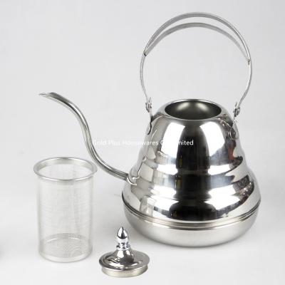 China High-grade gift pour over stainless steel gooseneck kettle hanging ear coffee pot pour coffee drip pot kettle for sale