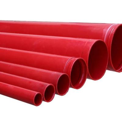 China Pipe Tianjin Credit Factory Price Black ERW Liquid Steel Pipe With Red Painting For Fire Sprinkler Installation for sale