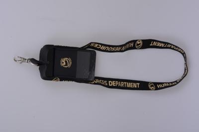 China Polyester neck lanyard with Spandex mobile phone holder, smart phone holder neck lanyards for sale