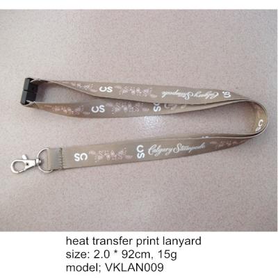 China Tailored heat transfer print polyester lanyard, premium dye sublimation print neck lanyard for sale