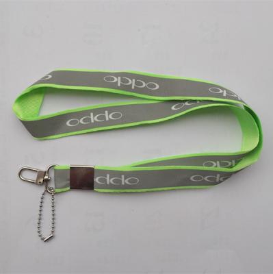 China Reflective lanyard with reflective band and screen printed logo, high quality affordable for sale