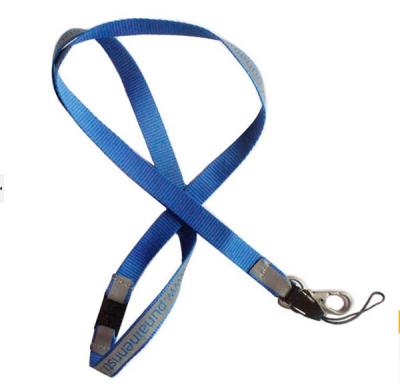 China Cheap reflective lanyard with reflective band and screen printed logo, mobile phone holder for sale