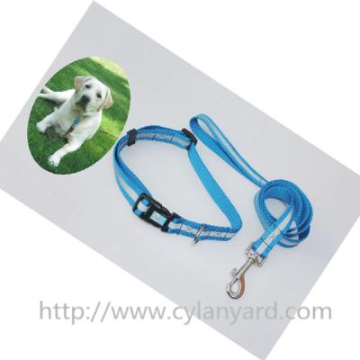 China Reflective polyester lanyard dog leash for pet products, polyester pet leash lanyards, for sale