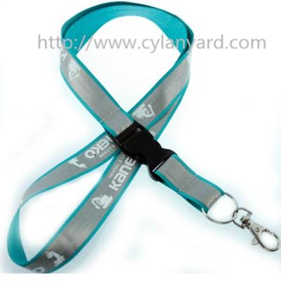 China Safety reflective neck strap ribbon visible at night, reflective tape lanyards, for sale