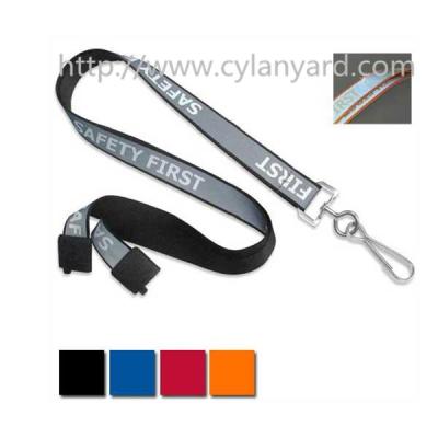 China Safety visible reflective neck lanyard strap, reflective strap lanyards, visible at night, for sale