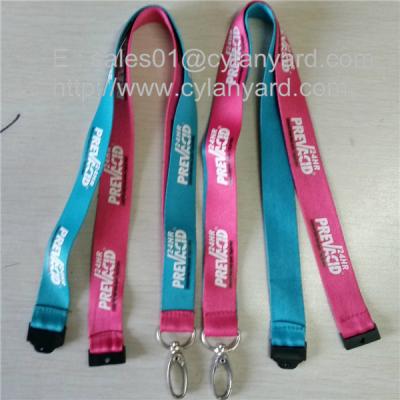 China Custom sublimation lanyards with metal loop hook and plastic breakaway clip, for sale