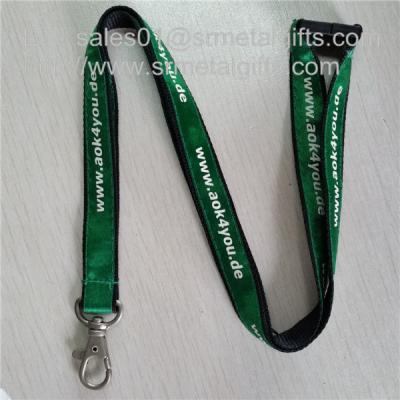 China Personalized double layer imprinted satin overlaid lanyards, satin layered ribbons, for sale