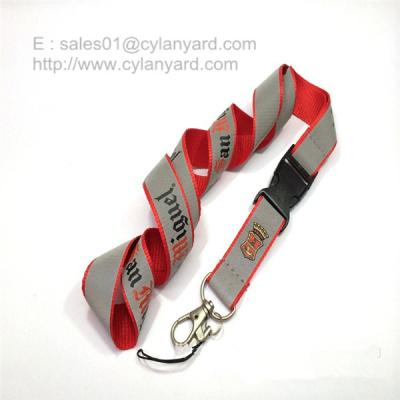 China Safety reflective lanyard with release buckle visible at night for sale