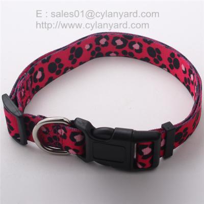 China Adjustable dog collar to prevent from too tight, sublimation ribbon pet collars, for sale