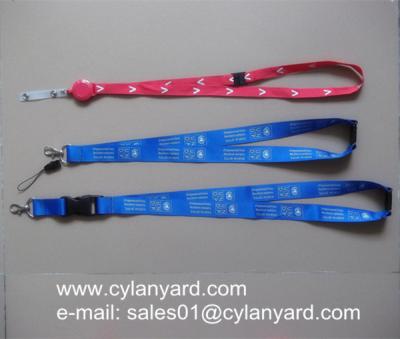 China Sublimation transfer print lanyard with plastic breakaway buckle for sale