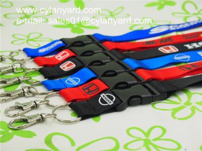 China Polyester Office lanyard with detachable clip, China printed ribbon vendor for sale