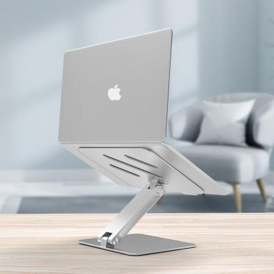 China 2021 New Ergonomic Metal Laptop Stand Aluminum Alloy Portable Foldable Foldable Laptop Stand For MacBook Adjustable Stand for sale