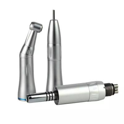 China Hot Sale Indoor Dental Low Speed ​​Water Jet Handpiece Set Push Button E Type Air Motor Directly Against Angle 4 Holes Or 2 Holes for sale