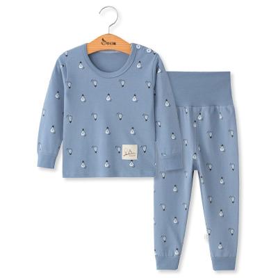 China Hot Selling High Quality Children's Breathable Cotton Pajamas Cute Printing Long Sleeve Set for sale