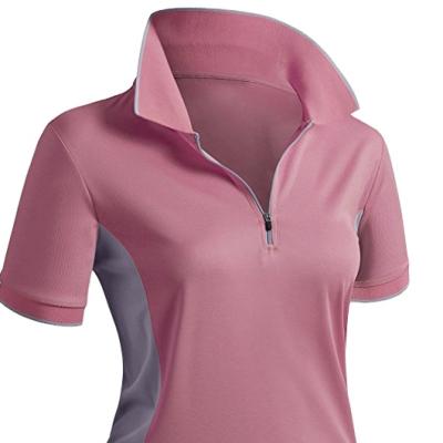 China Anti-Wrinkle Polo Wholesale Price Women Golf Sport Sleeve Polo Print Women 100% Cotton Short Sleeve for sale