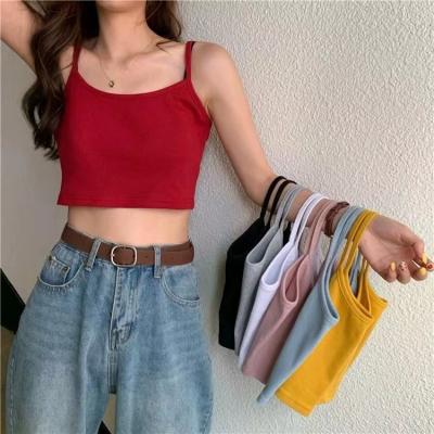 China Summer Women Camis Camisole Top Female Sleeveless Cropped Tank Tops Fashion Backless Casual Tube Tops for sale