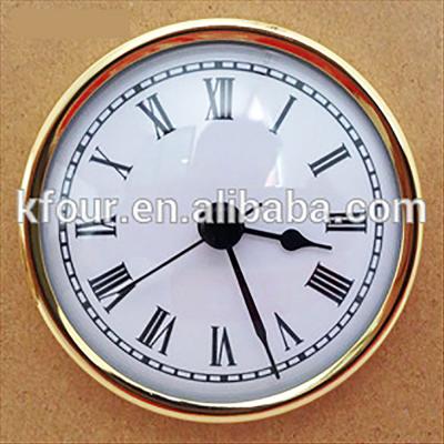 China Decoration Clock Insert/Fitup Clock/Clock Head Dia.70mm (2 3/4 inch) with Brass Bezel and Glass Lens Model F70WRC for sale