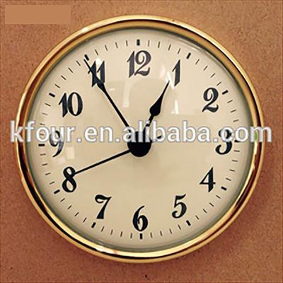 China Decoration Clock Insert/Clock Fit-UPS/Head Dia.90mm (3 1/2 inch clock) with Brass Bezel and Glass Lens Pattern F90IAC for sale