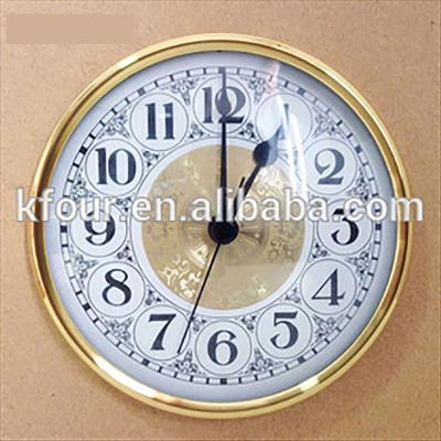 China Decoration Clock Insert/Clock Fit-UPS/Head Dia.90mm (3 1/2 inch clock) with Brass Bezel and Glass Lens Pattern F90WFAC for sale