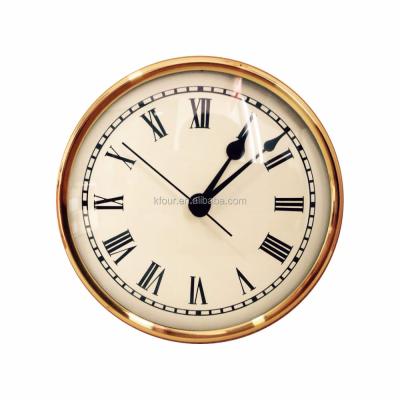 China Decoration Clock Insert/Clock Fit-UPS/Clock Head Dia.108mm (4 1/4 inch) with Brass Bezel and Glass Lens Model F108IRC for sale