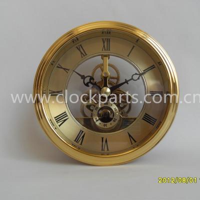 China 2016 hot stainless steel gold /silver metal quartz skeleton clock inserts for sale