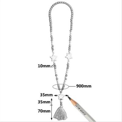 China Vintage Top Tier Handmade Tassel Jewelry Long Sweater BOHEMIA Products Necklace Wooden Beads for sale