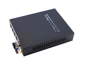 China 2FX 4TX 10/100/1000M Fiber Ethernet Media Converter 4 RJ45-poorten en 2 Fiber-poorten Te koop