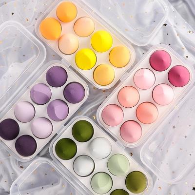 China Washable 8 in 1 Microfiber Puff Base Powder Smooth Cream Multi Shape Water Face Beauty Makeup Sponge Blenders for sale