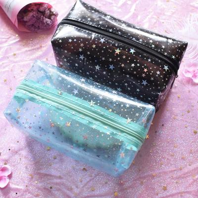 China Cute Fashion Women Cartoon Jelly Transparent Travel Organizer Cosmetic Makeup Bag for sale