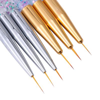 China 3Pcs Nail Manicure 3D Drawing Gel Acrylic Painting Tools Nail Liner Brush for sale