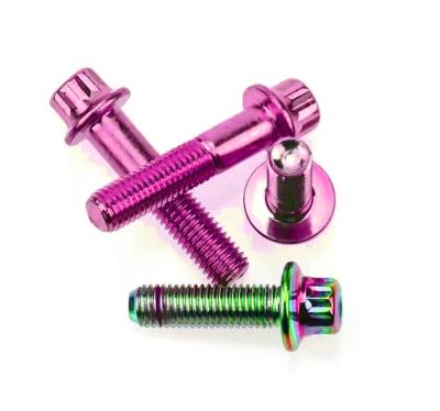 China Industry Flange Bolt Alloy Titanium Customized Color 12 Point Flange Screw 12 Point Flange Bolt for sale