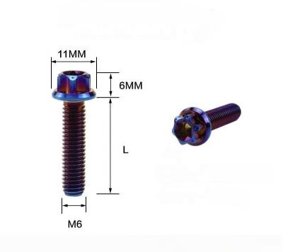 China Industry Baoji Gr5 Clamp Motorcycle M3 M4 M8 Titanium Torx Screws for sale