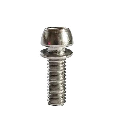 China Industry Titanium GR5 DIN912 Tapered M6x35 Hex Socket Tapered Cap Gr5 Tc4 Ti-6al-4v Titanium Head Fastener Bolt Screw For Bicycle for sale