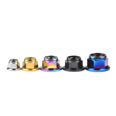 China High Quality Heavy Industry Titanium Alloy Flange All Metal Metal Insert Lock Nut For Bicycle Motorcycle for sale