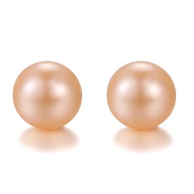 China 5-12mm Cute 925 Sterling Silver Simple Real Freshwater Cultured Flat Pearl Earring Stud Earrings Women Girls for sale