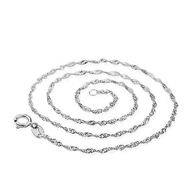 China Wholesale 16-20 Inch CLASSIC Italian 18K Gold Silver Chain 925 Wave Chain Necklace for sale