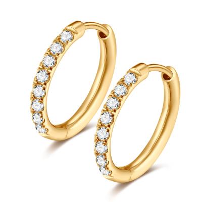 China NEW Charm Small 6mm 8mm 10mm 12mm Stainless Steel Hoop Earrings Single Ear Huggie Hoop Earrings Stainless Steel Round CZ Gold Cartilage Hoop Earrings for sale