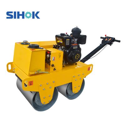 China Walk Behind Roller Compactor Walk Behind Vibratory Roller Compactor Hand Roller Compactor Vibrating Roller Double Drum Tandem Roller (SVR-550) for sale