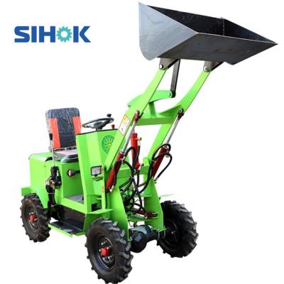 China Cultivate Hot Selling Diesel Mini/Electric Engine Backhoe Loader Wheel Loader Garden Tractor With Front Loader for sale