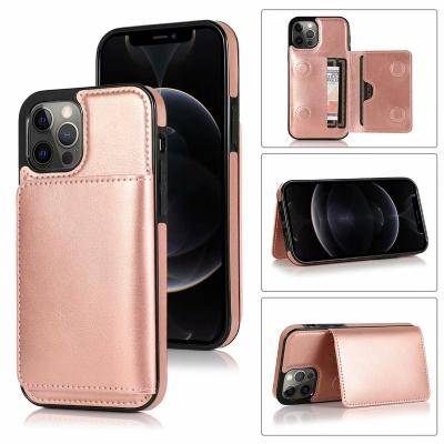 China New Arrival Anti-fall Mobile Phone Case Multifunctional Card Slots Wallet Back Cover PU Leather Case for iPhone 12 12 pro 12 pro max for sale