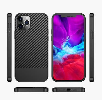 China Carbon Fiber Brushed Soft Tpu Case High Quality Carbon Fiber Brushed Soft Tpu Case For iPhone 12 / Max Pro for sale